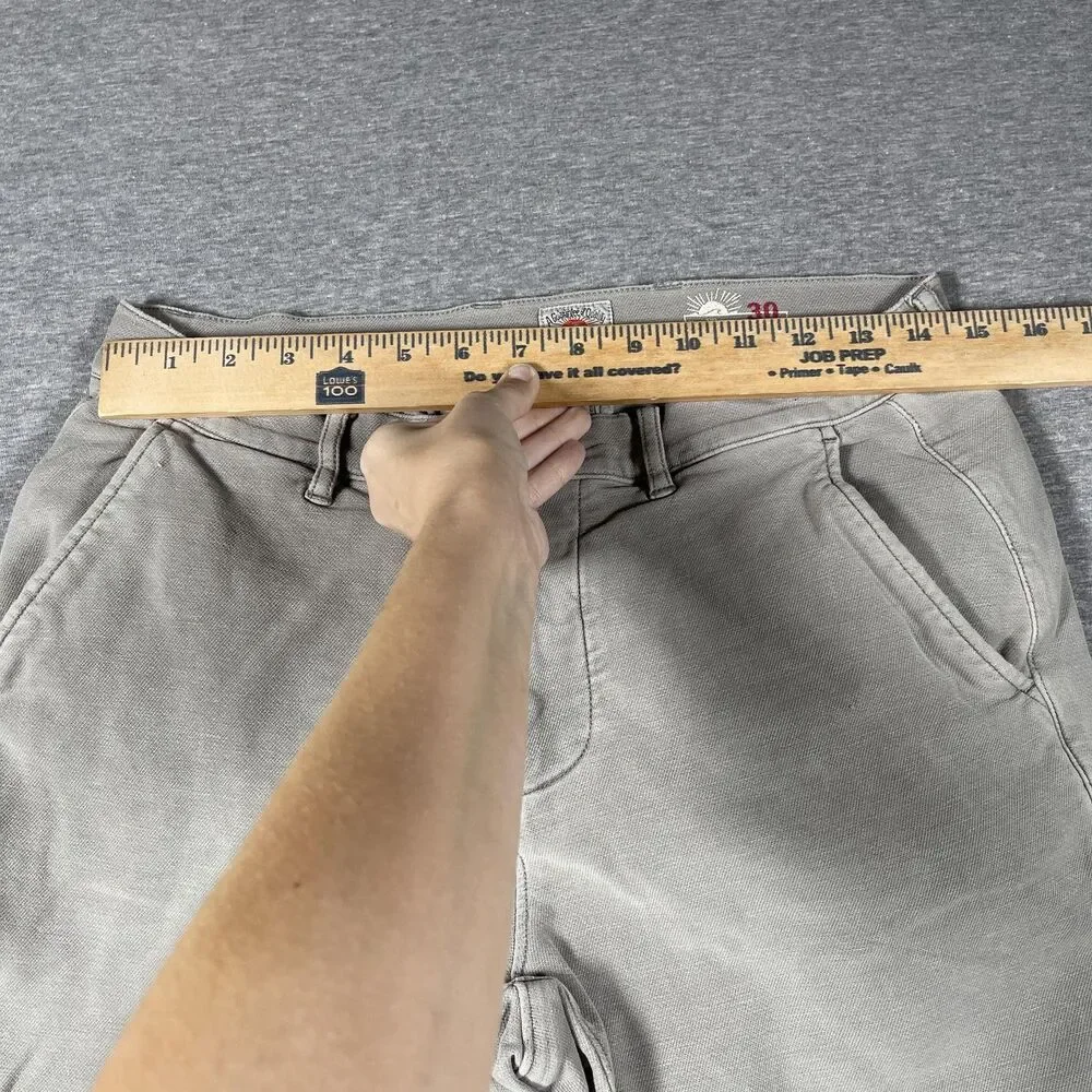 Faherty Chino Pants Mens 30x28 Gray Cotton Rayon Lyocell Slim Tapered